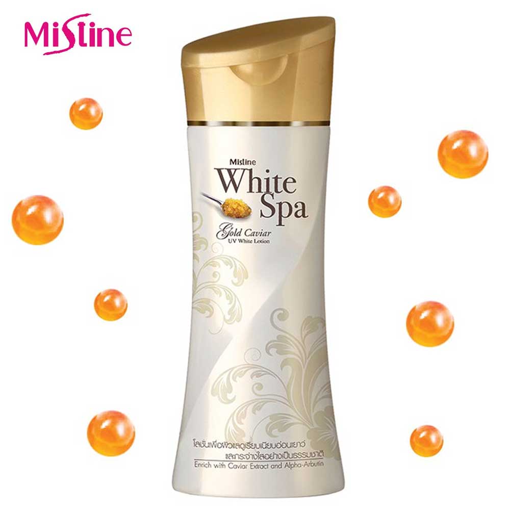 Picture of International Thailand Product Skin care Mistine White Spa Gold Caviar UV white body lotion used for male/female - 200 ml