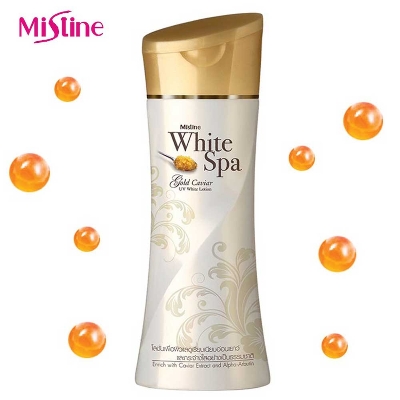 Picture of International Thailand Product Skin care Mistine White Spa Gold Caviar UV white body lotion used for male/female - 200 ml