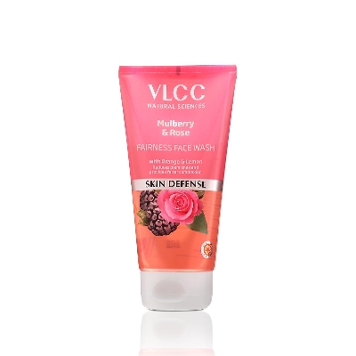 Picture of Indian product skin care VLCC Mulberry & Rose Fairness face wash used for male/female - 150 ml
