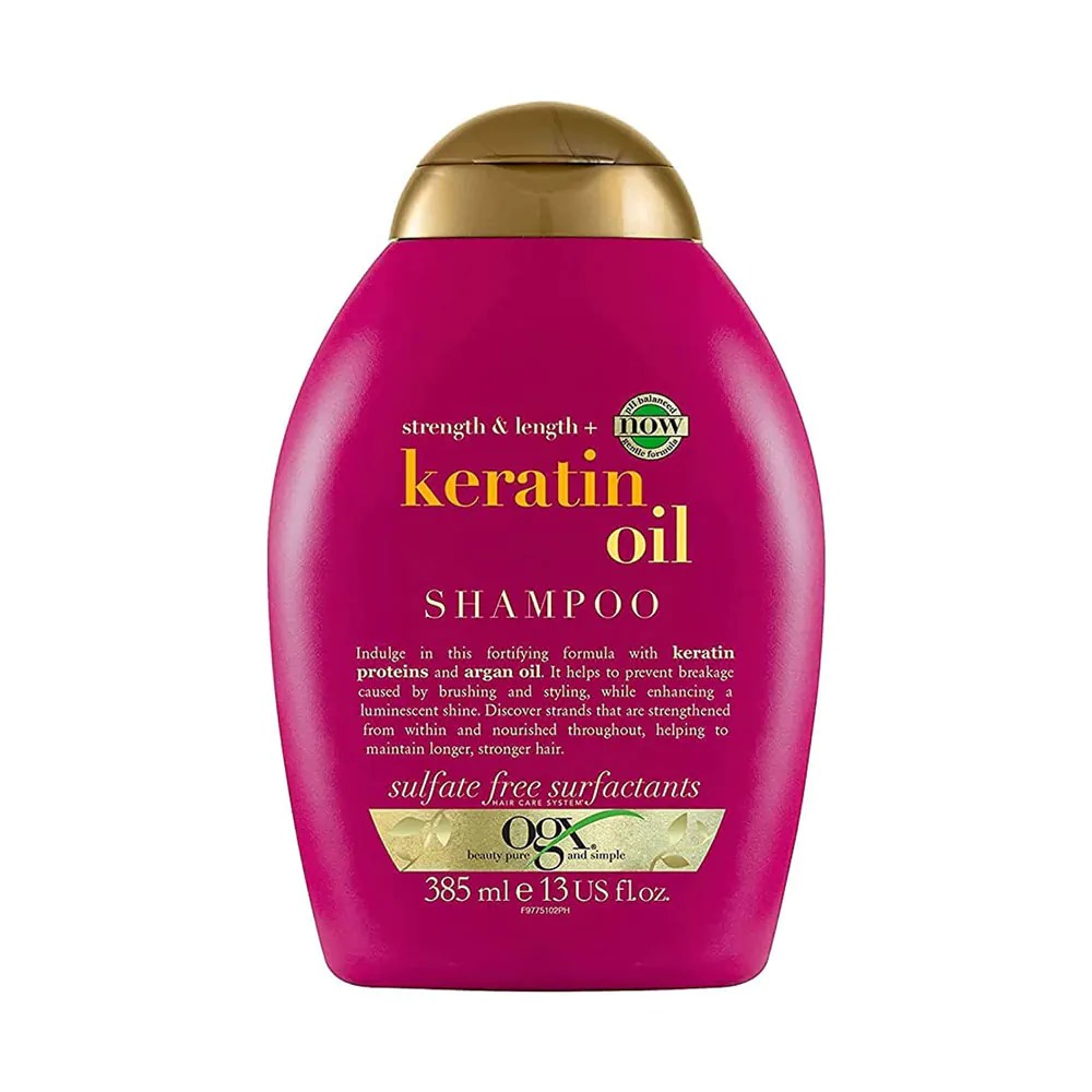 Picture of International Germany product Hair care Ogx keratin oil shampoo used for male/ female - 385 ml