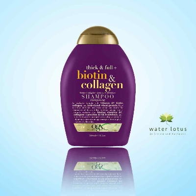 Picture of International Germany product Hair care Ogx thick & Full +Biotin & Collagen shampoo used for male/ female - 385 ml