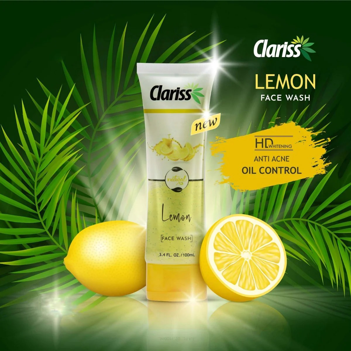 Picture of International Thailand product Skin care Clariss Lemon face wash used for male/female - 100 ml