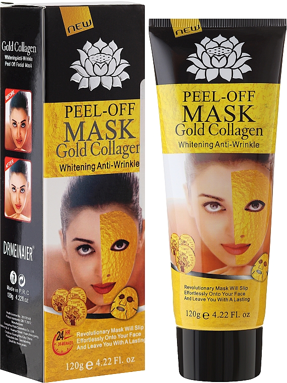 Picture of International PRC product skin care PEEL - OFF MASK Gold Collagen Whitening Anti - Wrinkle used for male/female - 120 gm