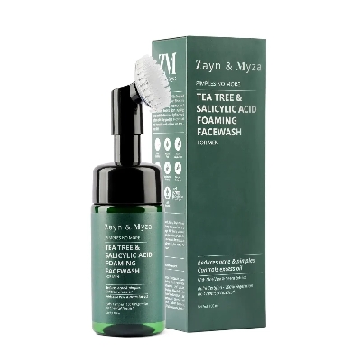 Picture of Indian product Skin care ZM Tea Tree & Sali cylicAcid Foaming face wash Used for male - 100 ml