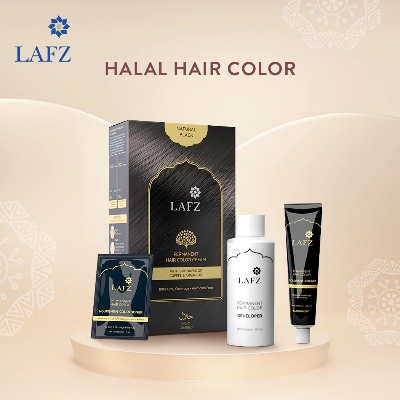 Picture of International Indian product Hair care LAFZ Natural black Hair color used for male/ female - 60 ml