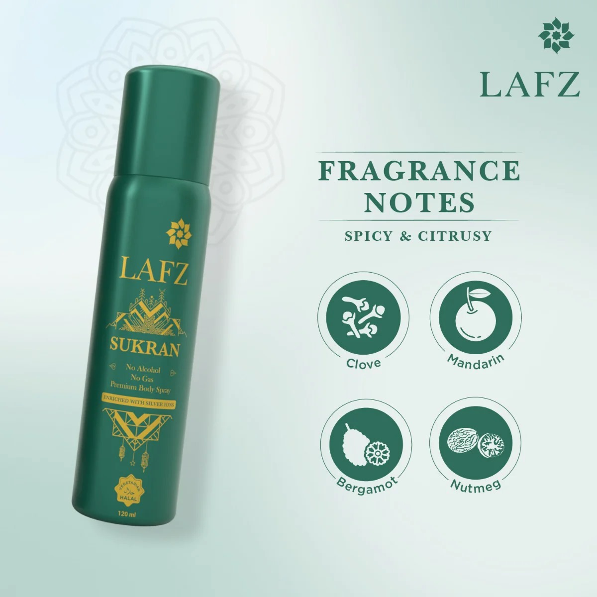 Picture of Indian product Body spray LAFZ sukran used for male/female - 120 ml