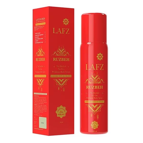 Picture of Indian product Body spray LAFZ Ruzbeh used for male/female - 120 ml