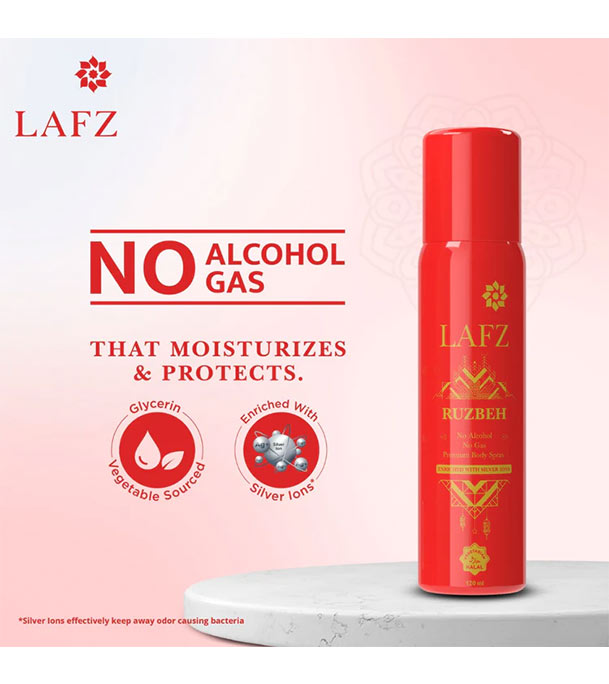 Picture of Indian product Body spray LAFZ Ruzbeh used for male/female - 120 ml