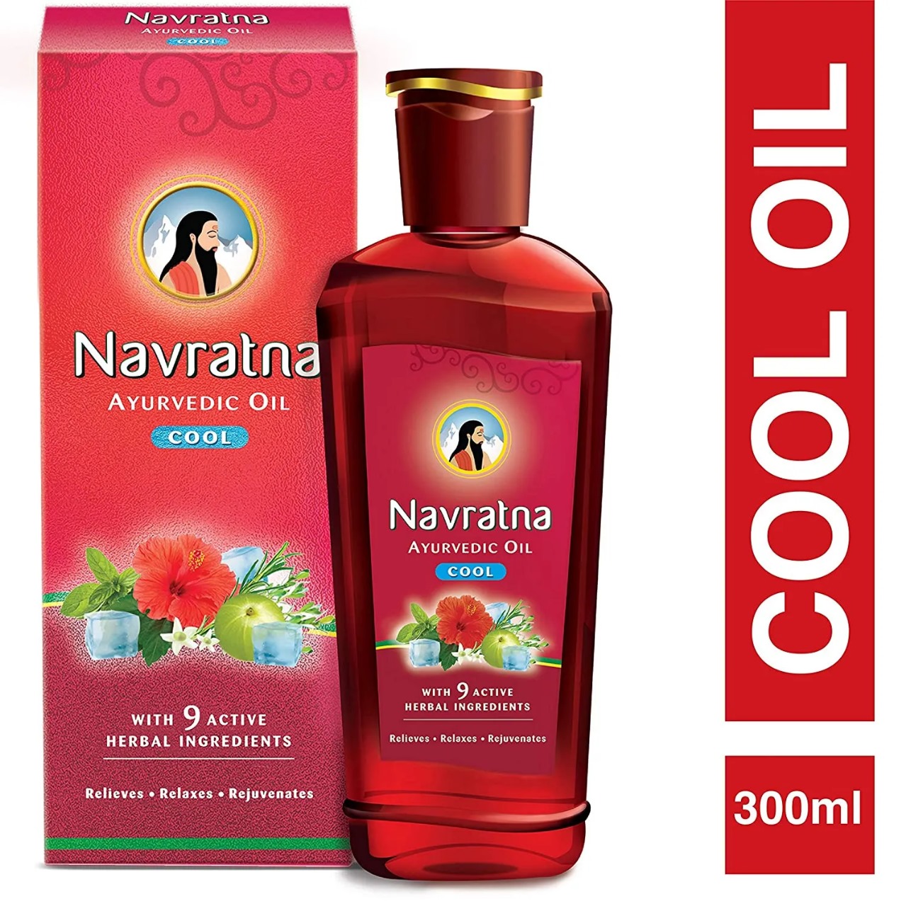 Picture of International Dubai product Hair care Navr atna HERBAL COOL hair oil used for male/female- 300 ml