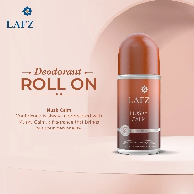 Picture of International Indian Product LAFZ Musky Calm body deodorant Roll on used for male / female - 50 ml