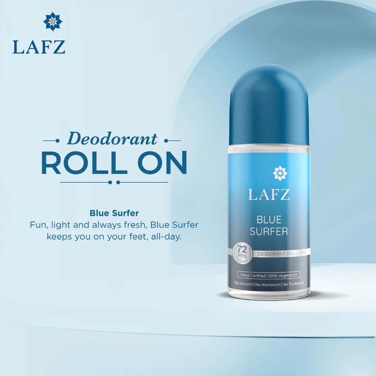 Picture of International Indian Product LA FZ Blue Surfer body deodorant Roll on used for male / female - 50 ml