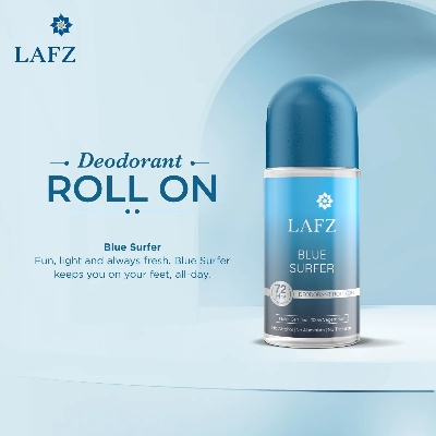 Picture of International Indian Product LA FZ Blue Surfer body deodorant Roll on used for male / female - 50 ml