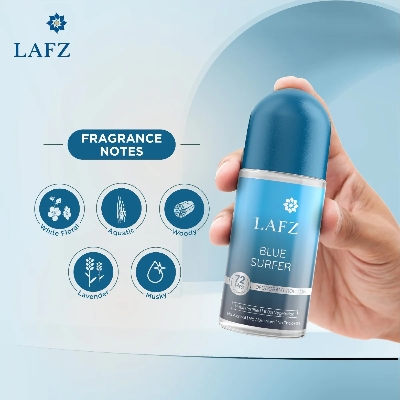 Picture of International Indian Product LA FZ Blue Surfer body deodorant Roll on used for male / female - 50 ml