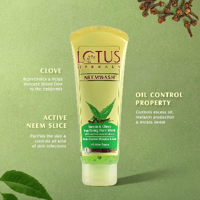 Picture of International European product Skin care L otus Herbals Neem face wash used for male/female - 100 gm