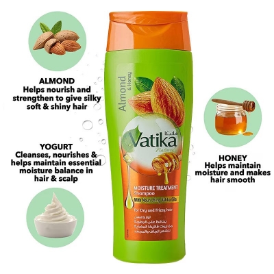 Picture of International UAE product Hair care Vatik a Shampoo -Almond & Honey- used for male/ female - 400 ml