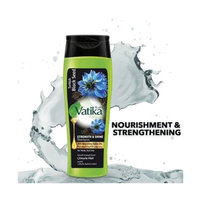 Picture of International UAE product Hair care Va tika Turkish black seed shampoo used for male female - 400 ml