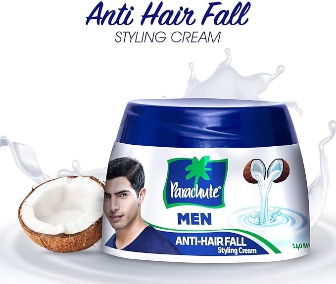 Picture of International Indian product Parachute Men Anti hair fall Hair cream used for male/ female 1 Piece- 140 ml