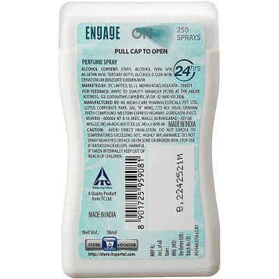 Picture of Indian product Pocket perfume  ON Cool Aqua used for female - 18 ml