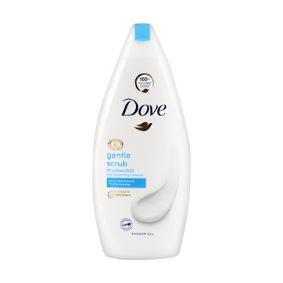 Picture of International NETHERLANDS product Skin care Dove Gentle Scrub shower gel body wash used for male/ female - 500 ml