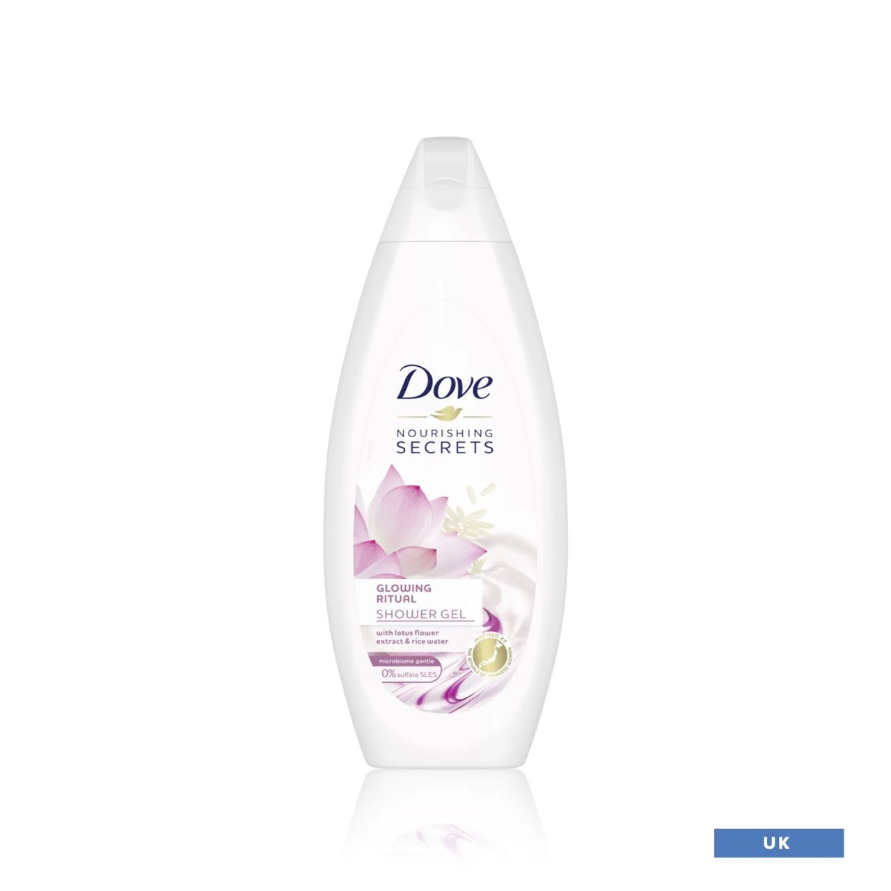 Picture of International NETHERLANDS product Skin care Dove GLOWING RITUAL shower gel body wash used for male/ female - 500 ml