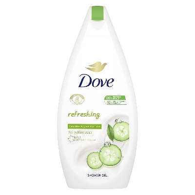Picture of International NETHERLANDS product Skin care Dove refreshing shower gel body wash used for male/ female - 500 ml