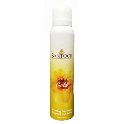 Picture of Indian product Body spray Santoor Gold used for female - 150 ml