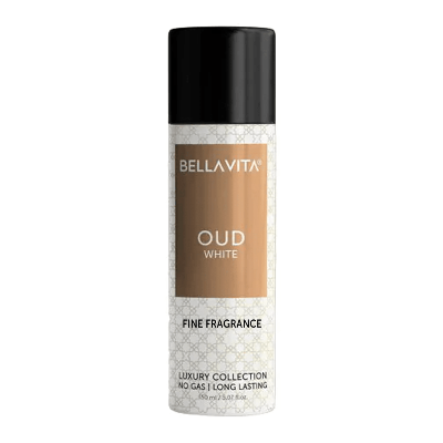 Picture of Indian product Bellavita oud white body spray used for male - 150 ml