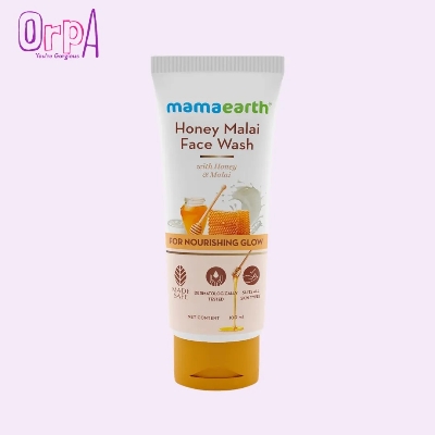 Picture of Indian product skin care Mamaearth Honey Malai face wash used for male female - 100 ml