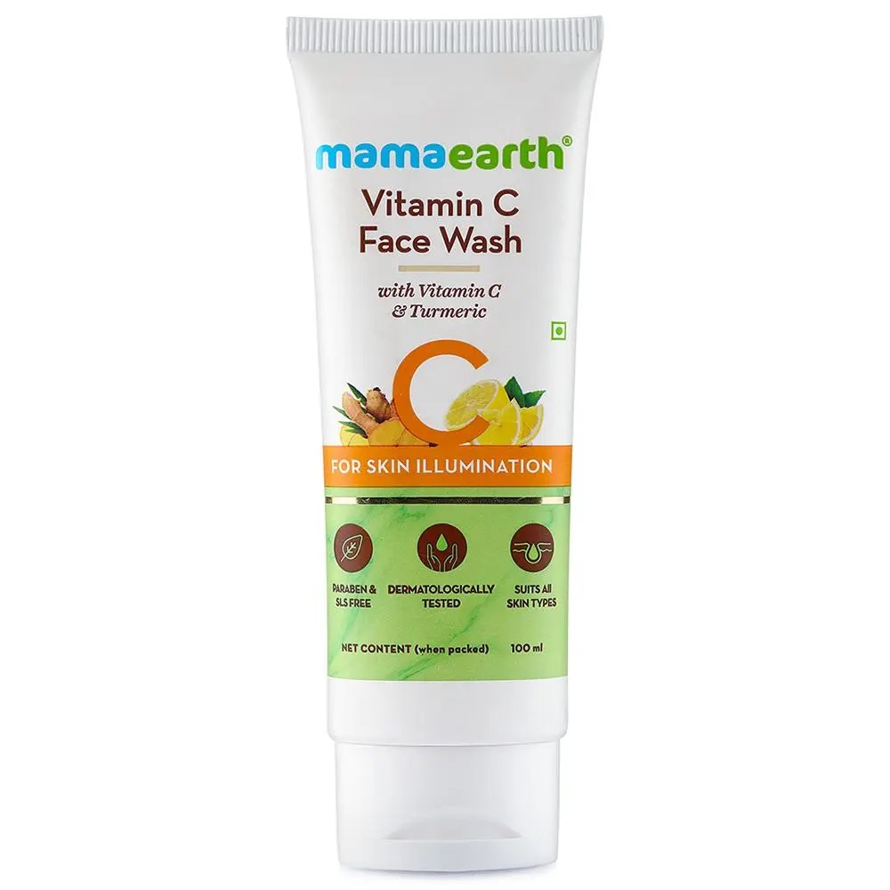 Picture of Indian product skin care Mamaearth Vitamin C face wash used for male female - 100 ml
