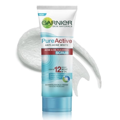 Picture of International Thailand product Garnier Pure Active clearing Scrub used for male female - 100  ml