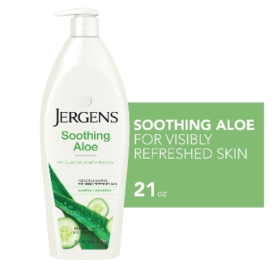 Picture of 400 ml Jergens SOOTHING ALOE Refreshing Moisturizer body lotion International UAE product Any season used for male/ female
