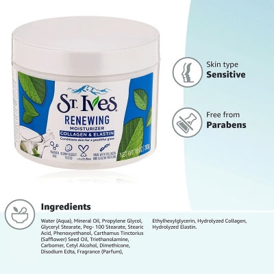 Picture of International France product St. Ives cream Renewing moisturizer collagen & Elastin for male / female - 283 GM