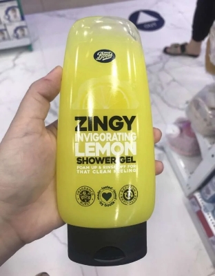 Picture of International Bulgarian product Boots Zingy Invigorating Lemon shower gel used for male female - 250 ml