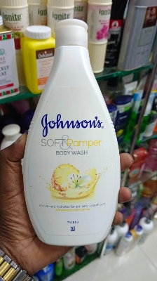 Picture of International Italian product Skin care Johnsons Soft & Pamper body wash used for male female - 400 ml