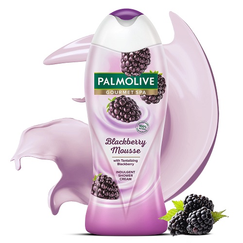 Picture of International Thailand product Skin care Palmolive Gourmet spa Blackberry Mousse shower gel used for male female - 500 ml