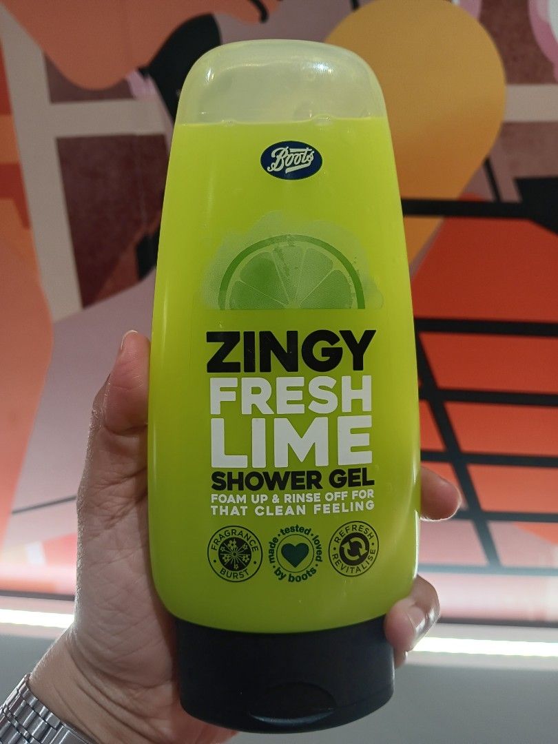 Picture of International Bulgarian product Boots Zingy fresh lime shower gel used for male female - 250 ml