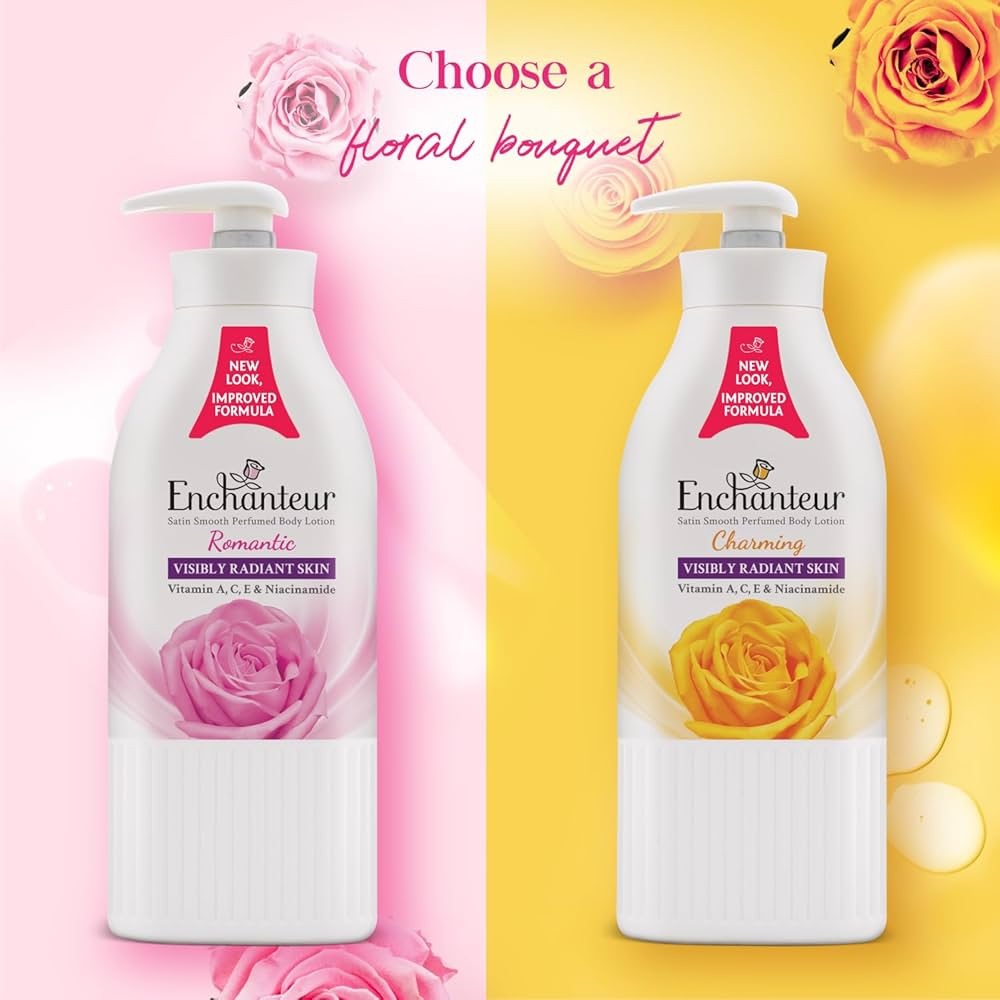 Picture of Updated new look International Malaysian product Enchanteur Romantic & charming BODY LOTION used for male/female -2 pieces (500 ml + 500 ml)