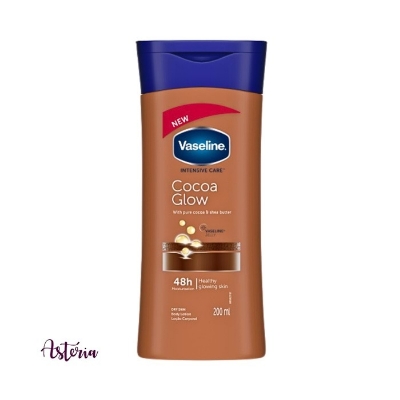 Picture of Any season used International European country Product  Vaseline intensive care Cocoa Glow body lotion chocolate color used for male/female - 200 ml