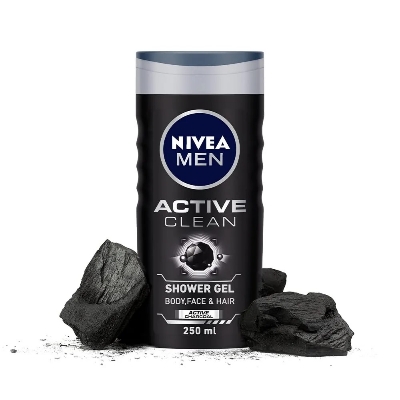 Picture of Body care International Homberg product Nivea Men body wash Active clean shower gel used for male  - 250 ml