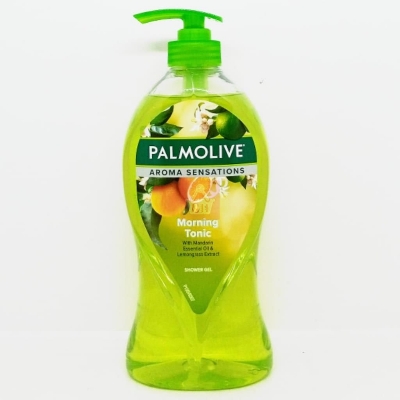 Picture of Body care International Thailand product Palmolive Shower Gel Aroma morning tonic green color used for male/female - 750 ml
