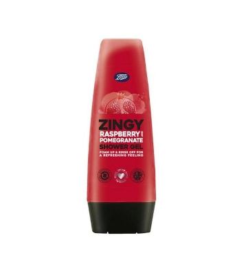 Picture of International Bulgarian product Boots Zingy Raspberry and Pomegranate shower gel used for male female - 250 ml