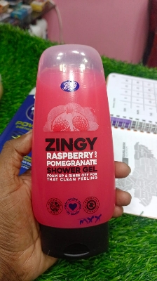 Picture of International Bulgarian product Boots Zingy Raspberry and Pomegranate shower gel used for male female - 250 ml