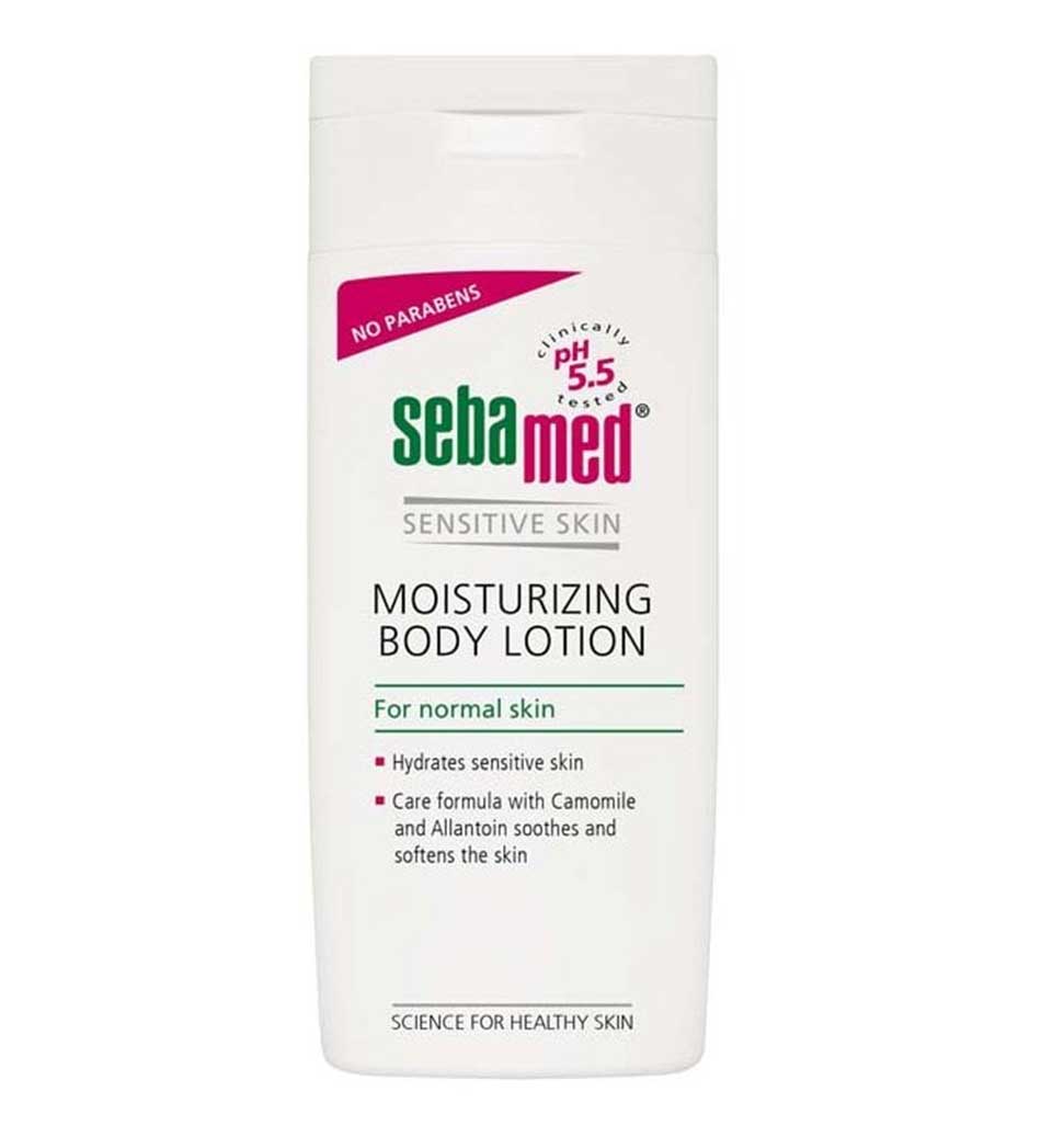 Picture of 200 ml Sebamed moisturizing body lotion Germany product used for male female