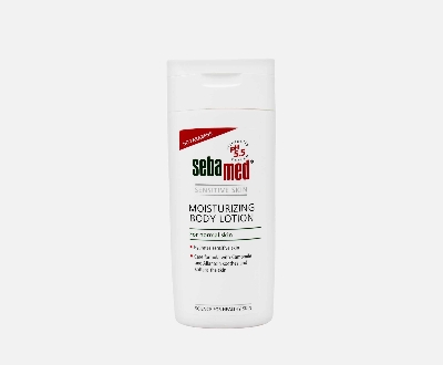 Picture of 200 ml Sebamed moisturizing body lotion Germany product used for male female