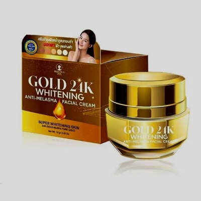 Picture of 15 gm 24k Gold Whitening Anti - Melasma facial cream International Thailand product used for male female