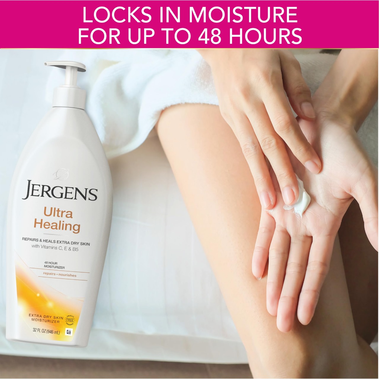 Picture of 400 ml Jergens Ultra healing Moisturizer body lotion International UAE product Any season used for male/ female