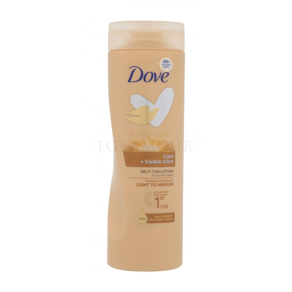 Picture of 400 ml Dove body love care plus visible glow Body Lotion International UK product used for male/ female