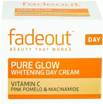 Picture of 50 gm fadeout pure glow whitening day cream International UK product used for male female