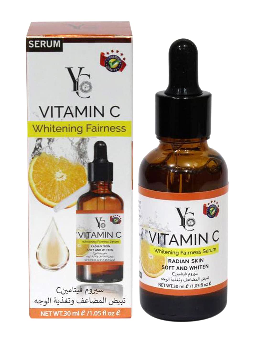 Picture of 30 ml YC Vitamin C Whitening Fairness serum International Thailand product used for male female