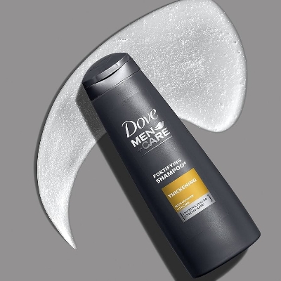 Picture of 250 ml Dove men care fortifying shampoo Thickening International UK product used for male